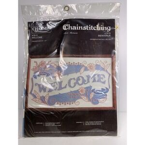 Charmin Ann Benson WELCOME 35-9 Chainstitching Embroidery Kit 20" x 12"
